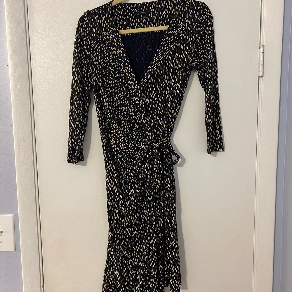 Ann Taylor Patterned 3/4 Sleeve Dress